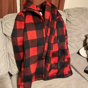 Buffalo print jacket with tie